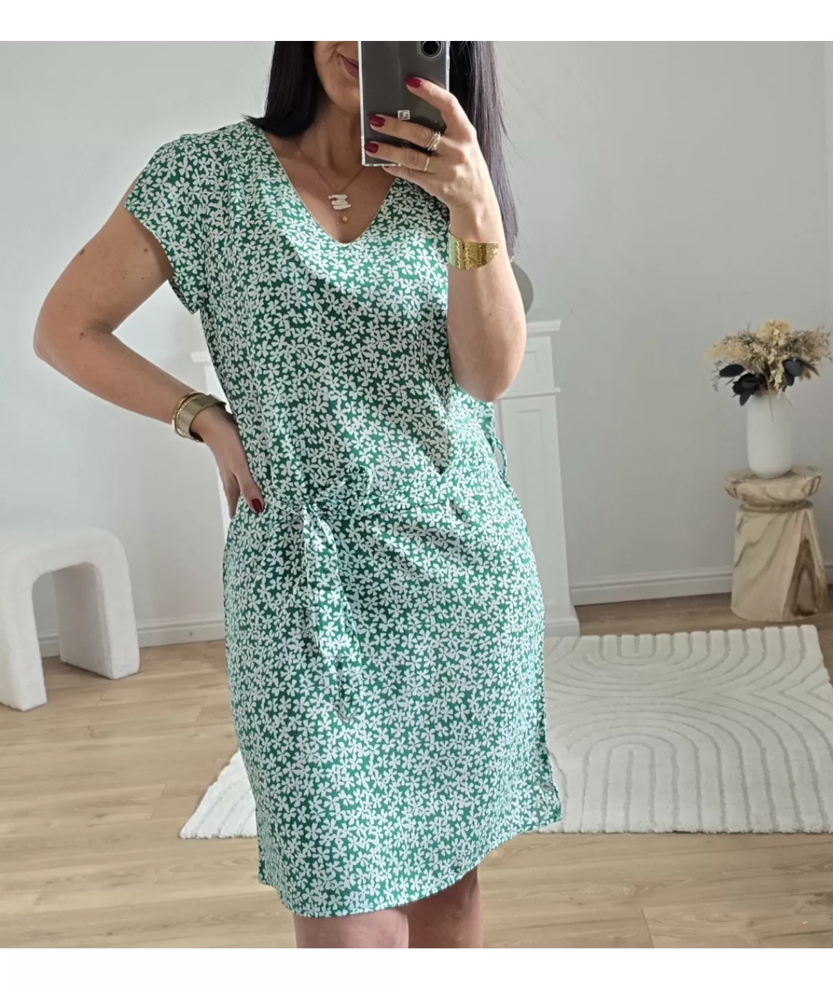 La boutique de Lilie Robes>ROBE ANEMONE Vert