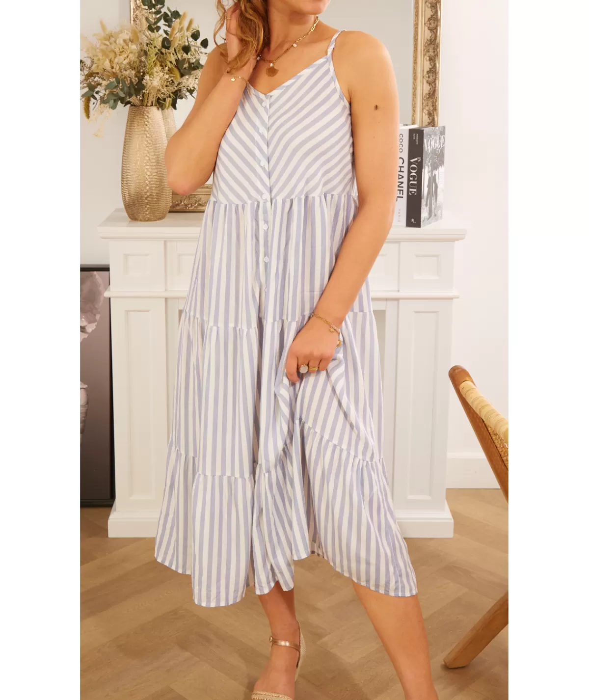 La boutique de Lilie Robes>ROBE CANDICE LONGUE Bleuciel