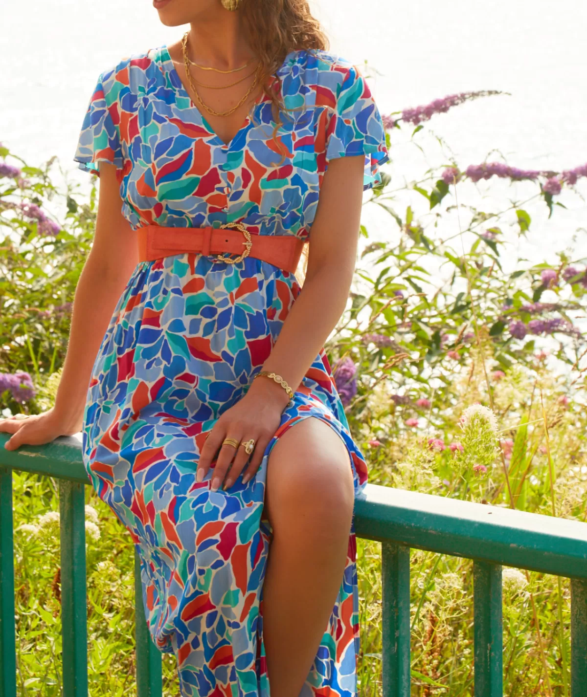 La boutique de Lilie Robes>ROBE DOMINIQUE Bleu