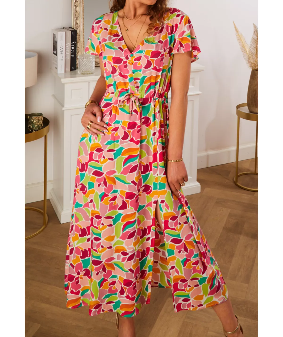 La boutique de Lilie Robes>ROBE DOMINIQUE Rose