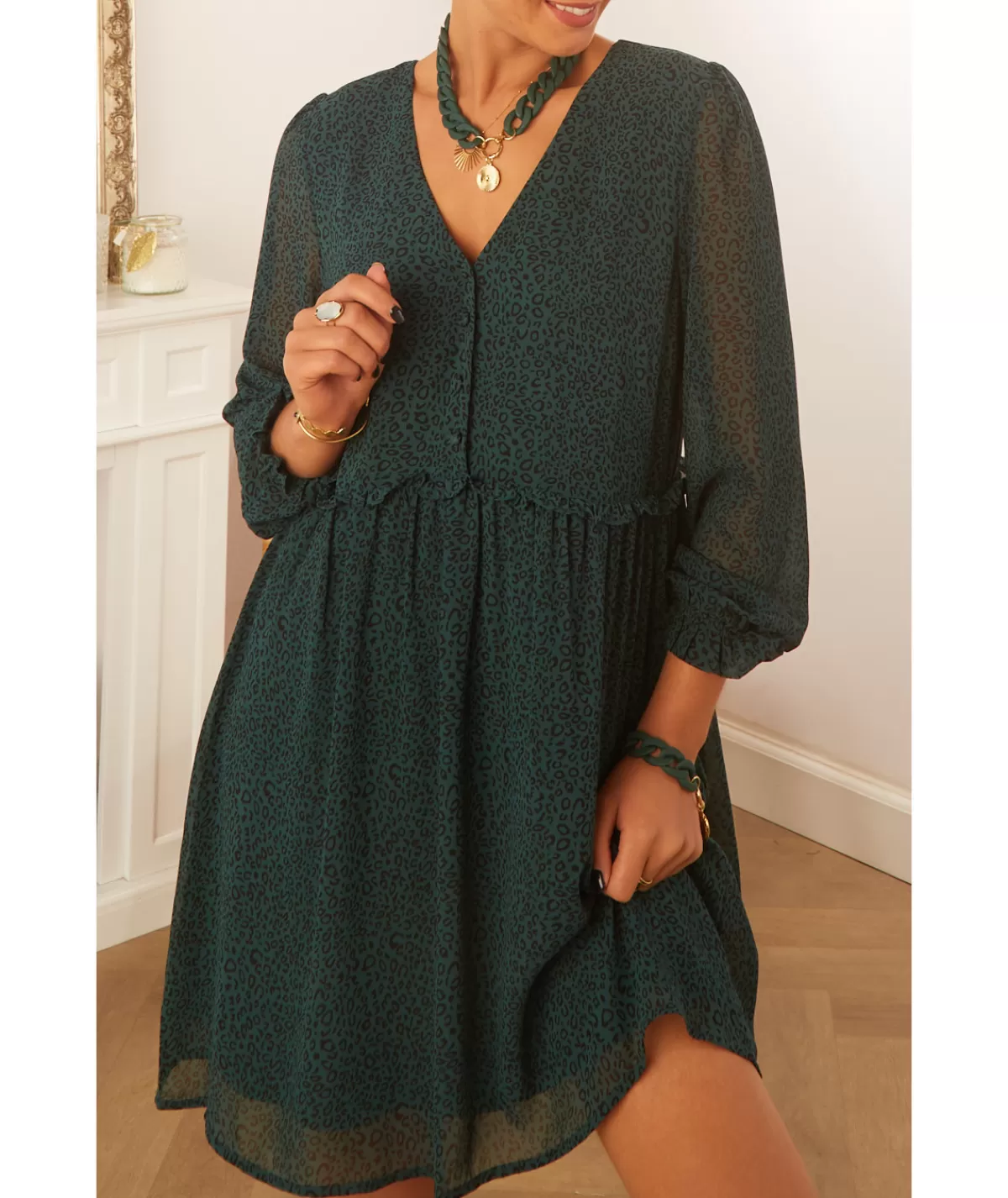 La boutique de Lilie Robes>ROBE DORIANE Vertsapin