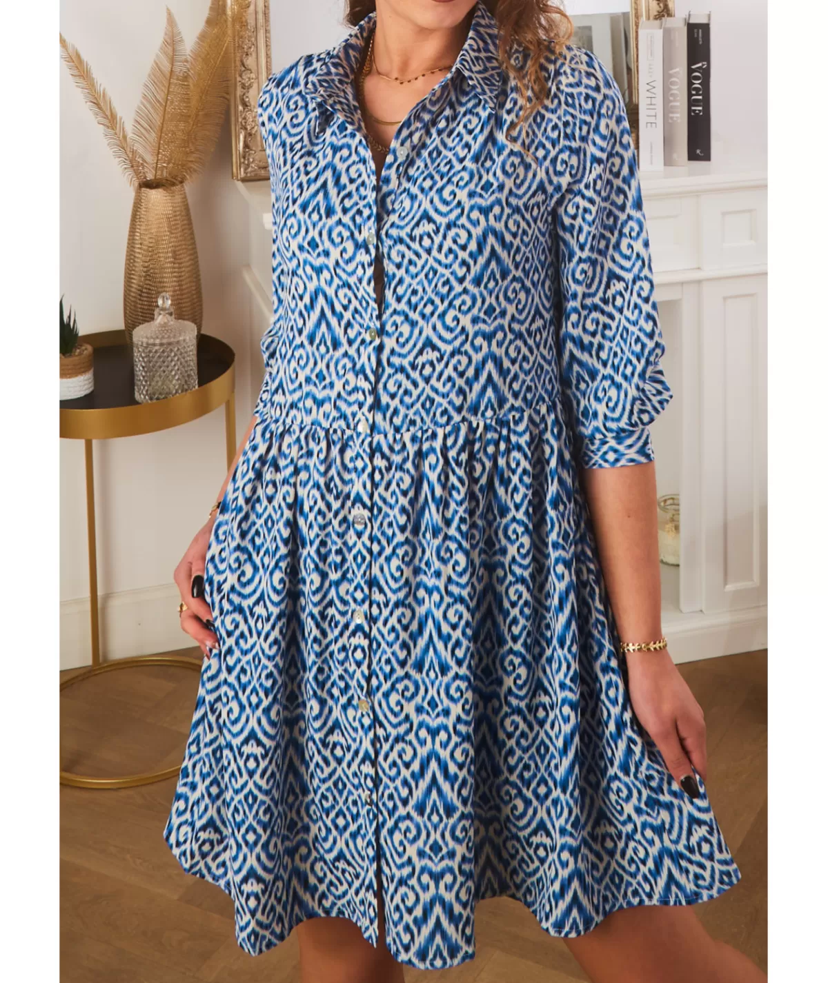 La boutique de Lilie Robes>ROBE ELSA Bleu