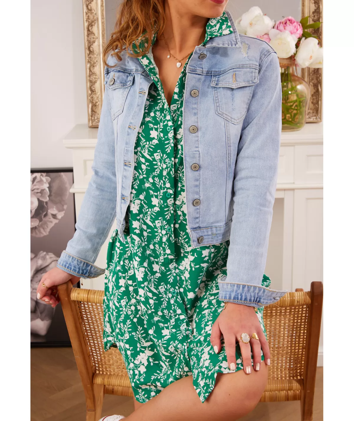 La boutique de Lilie Robes>ROBE ERIKA Vert
