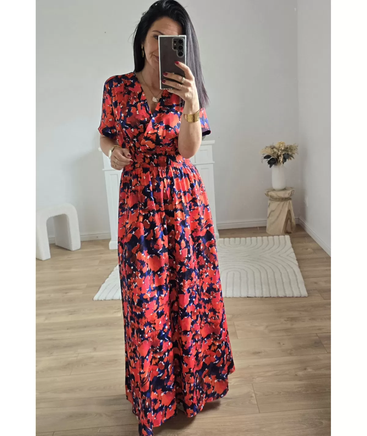 La boutique de Lilie Robes>ROBE ESTEBANE LONGUE Rouge