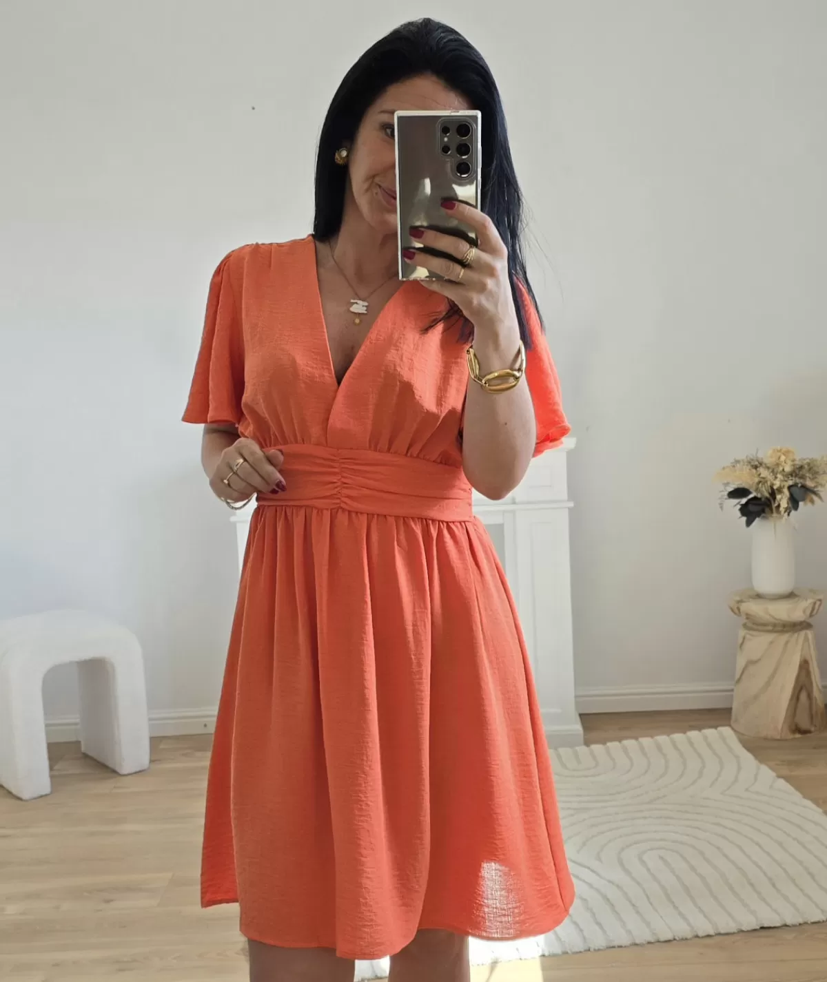La boutique de Lilie Robes>ROBE FLORENTINA Orange