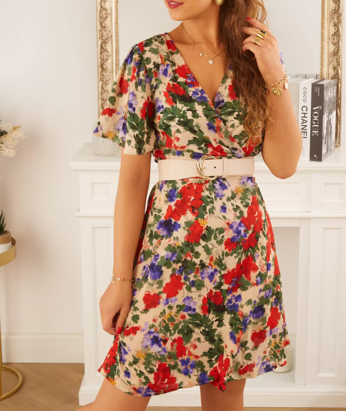 La boutique de Lilie Robes>ROBE FRANCINE Beige