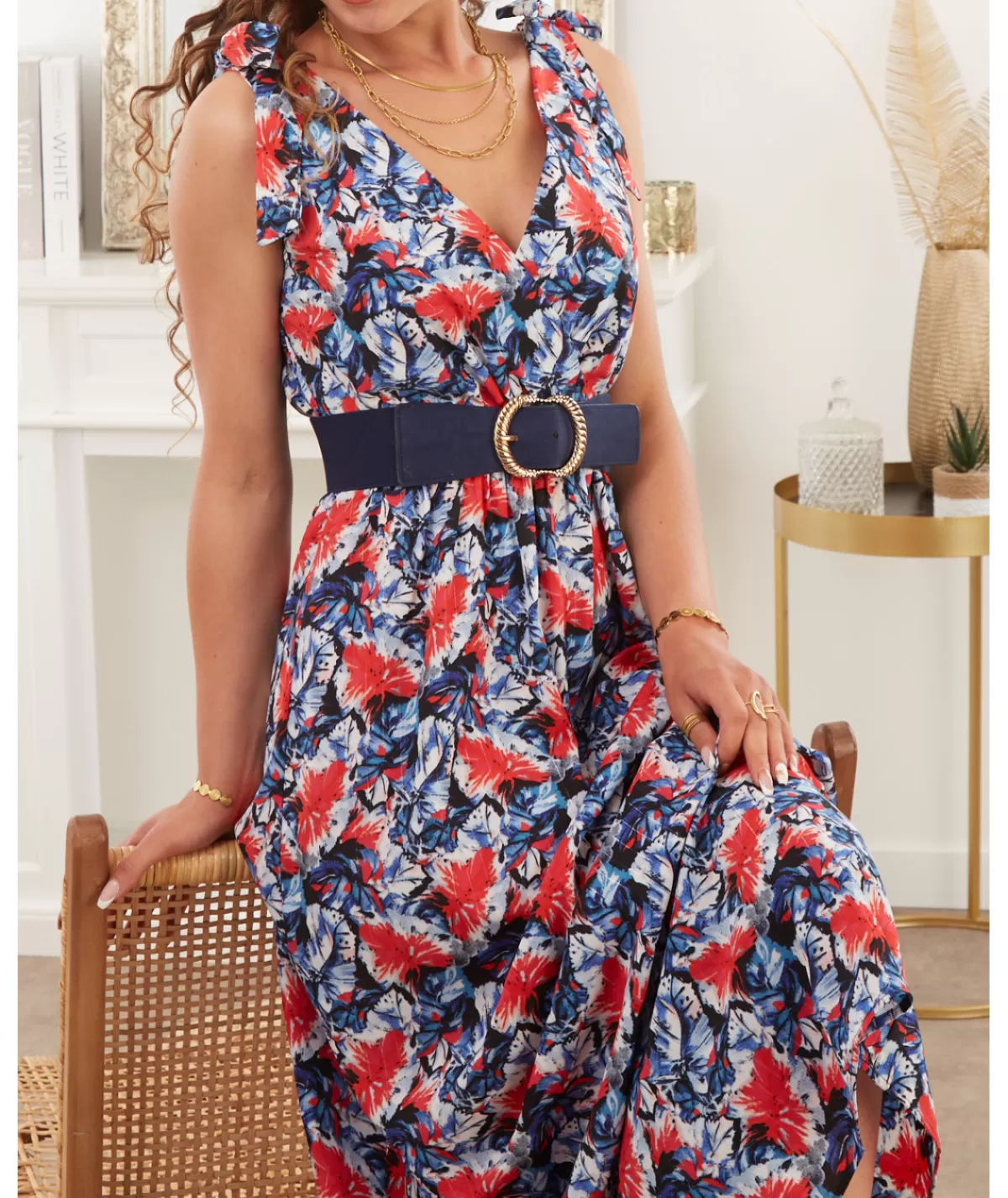 La boutique de Lilie Robes>ROBE GAETANE Bleu