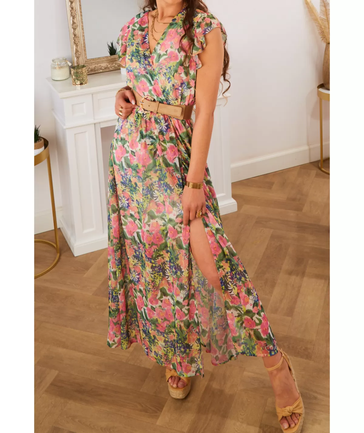 La boutique de Lilie Robes>ROBE GAZANIA Vert