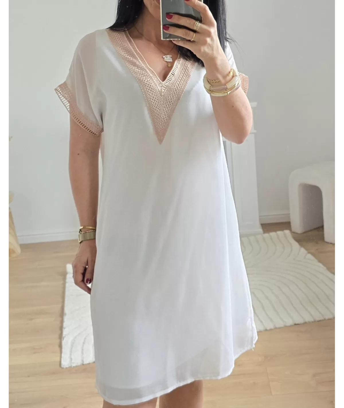 La boutique de Lilie Robes>ROBE GERALDINE Blanc