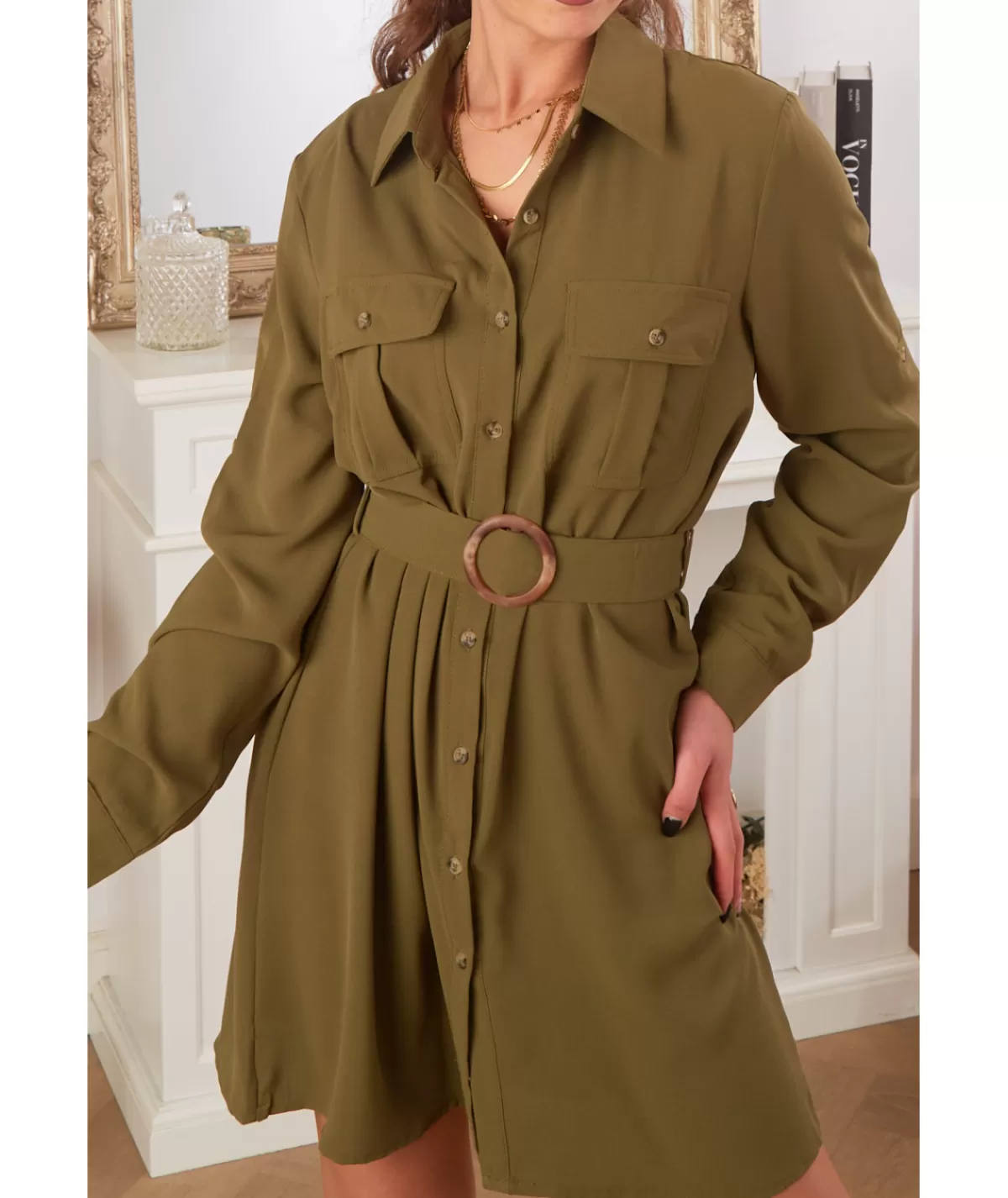 La boutique de Lilie Robes>ROBE KATHELINE Kaki