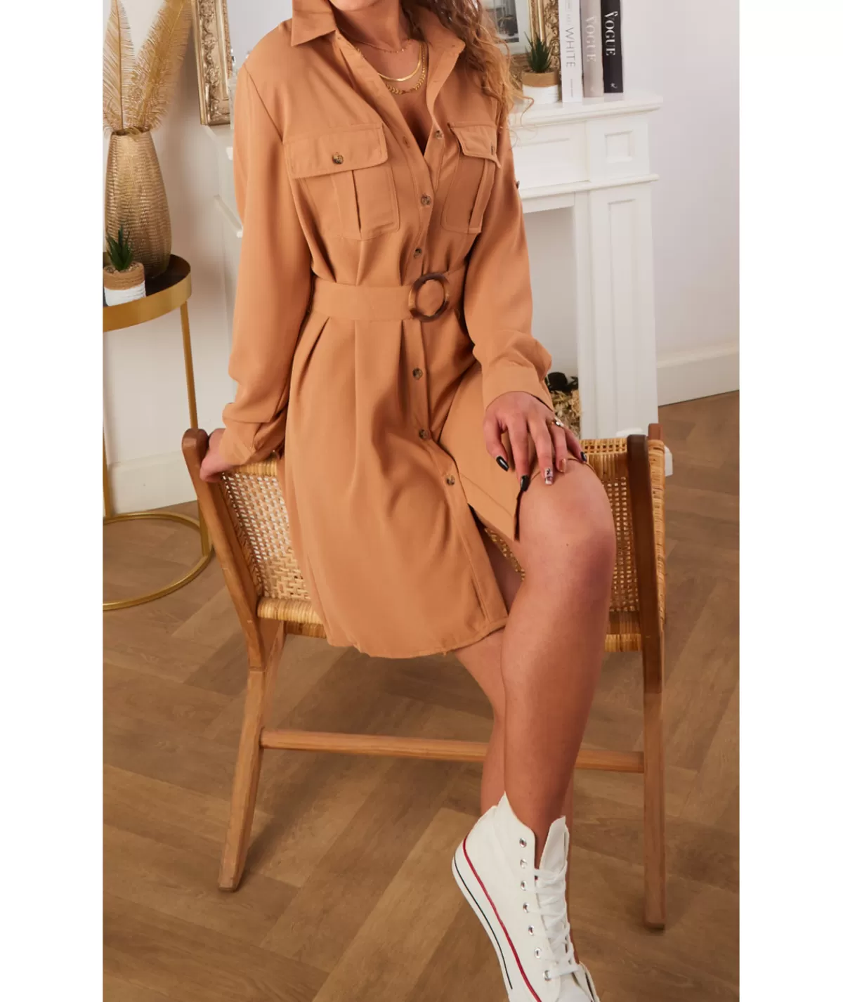 La boutique de Lilie Robes>ROBE KATHELINE Camel