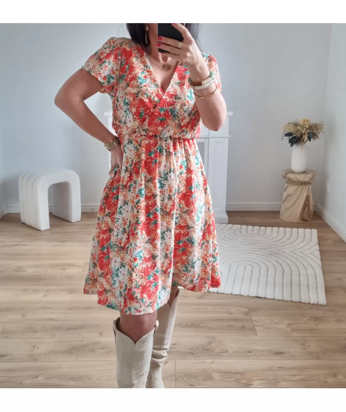La boutique de Lilie Robes>ROBE LOUNA Orange