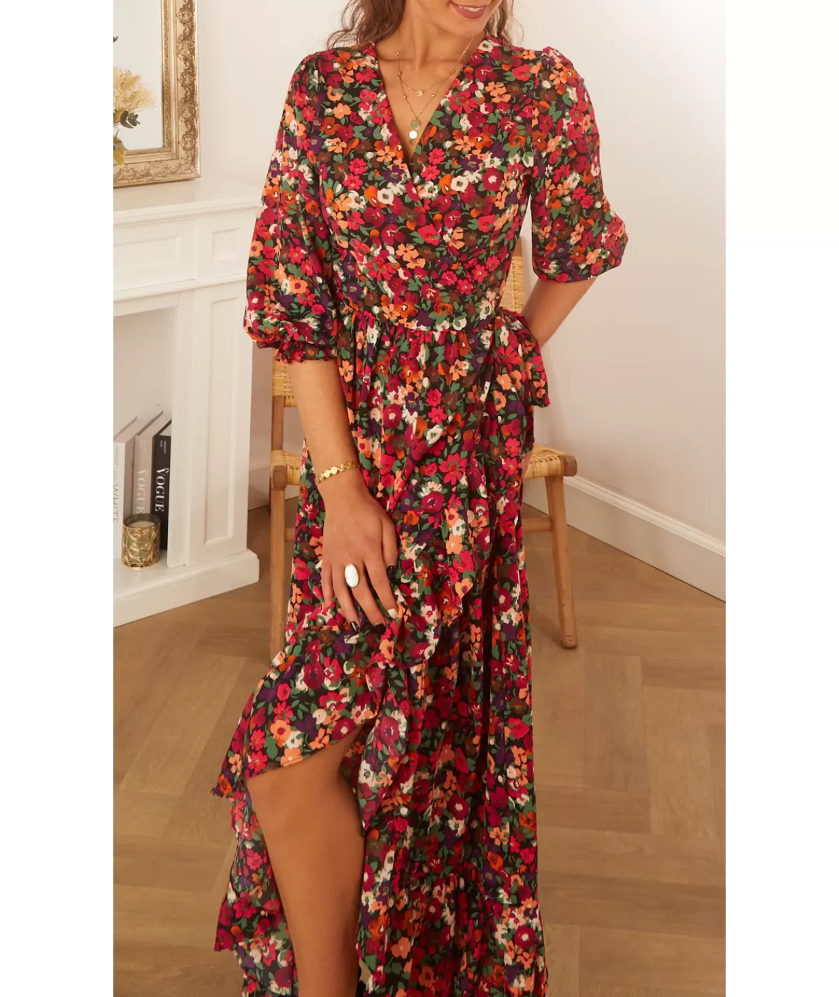 La boutique de Lilie Robes>ROBE LUCIENNE LONGUE Noir
