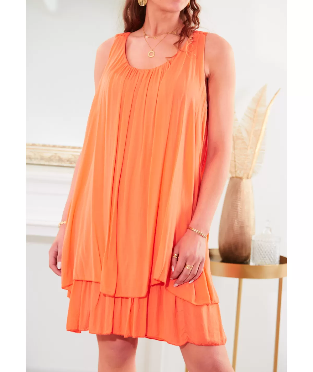 La boutique de Lilie Robes>ROBE MAGALIE Orange