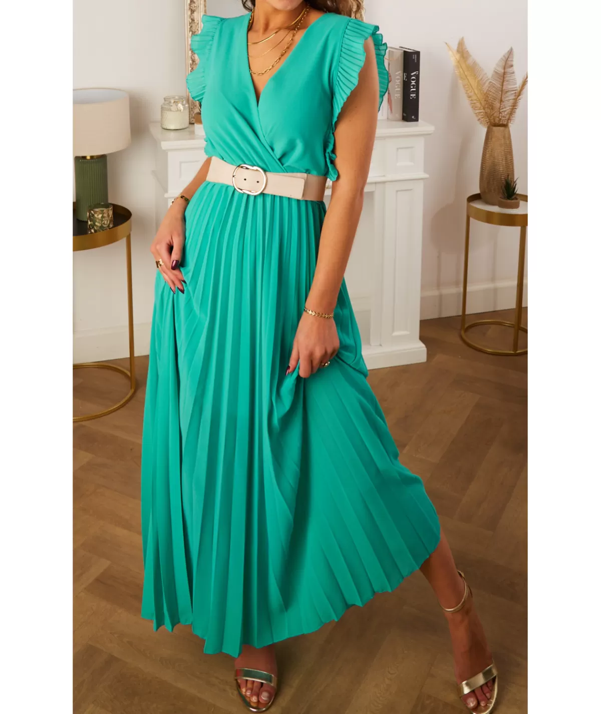 La boutique de Lilie Robes>ROBE MARIA LONGUE Turquoise