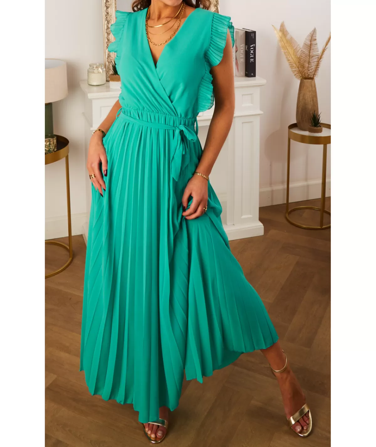 La boutique de Lilie Robes>ROBE MARIA LONGUE Turquoise
