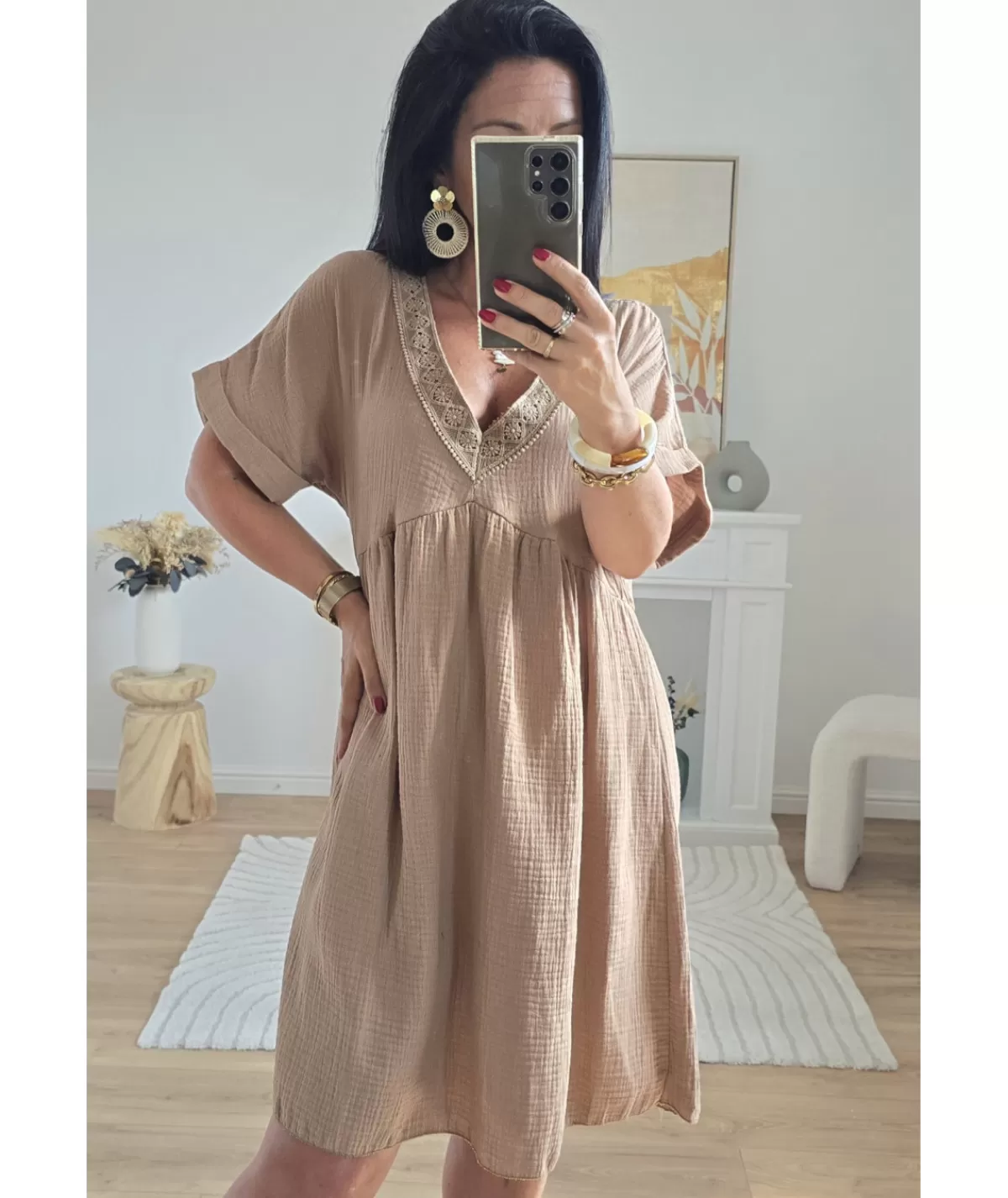 La boutique de Lilie Robes>ROBE MARLENE Camel