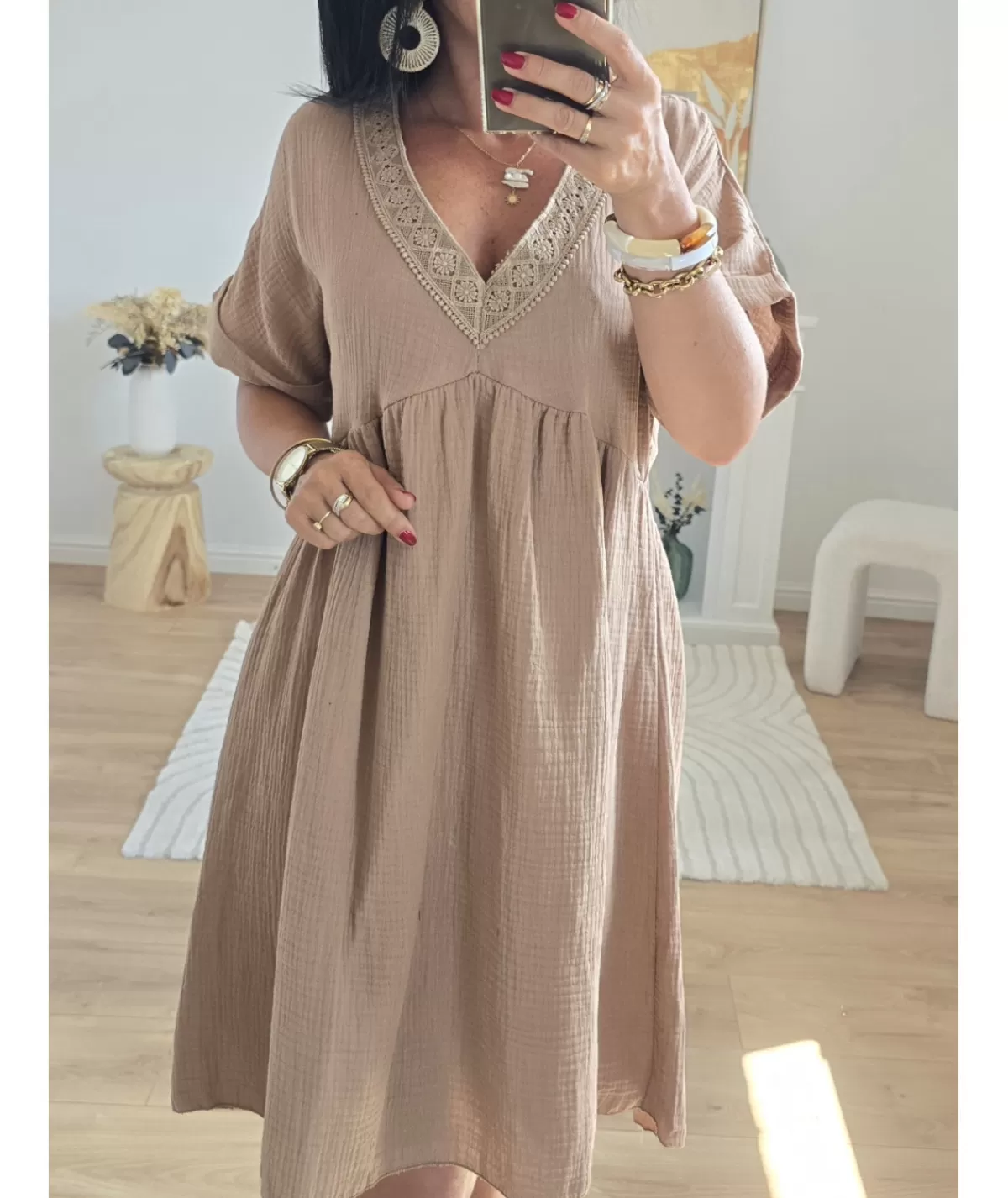 La boutique de Lilie Robes>ROBE MARLENE Camel
