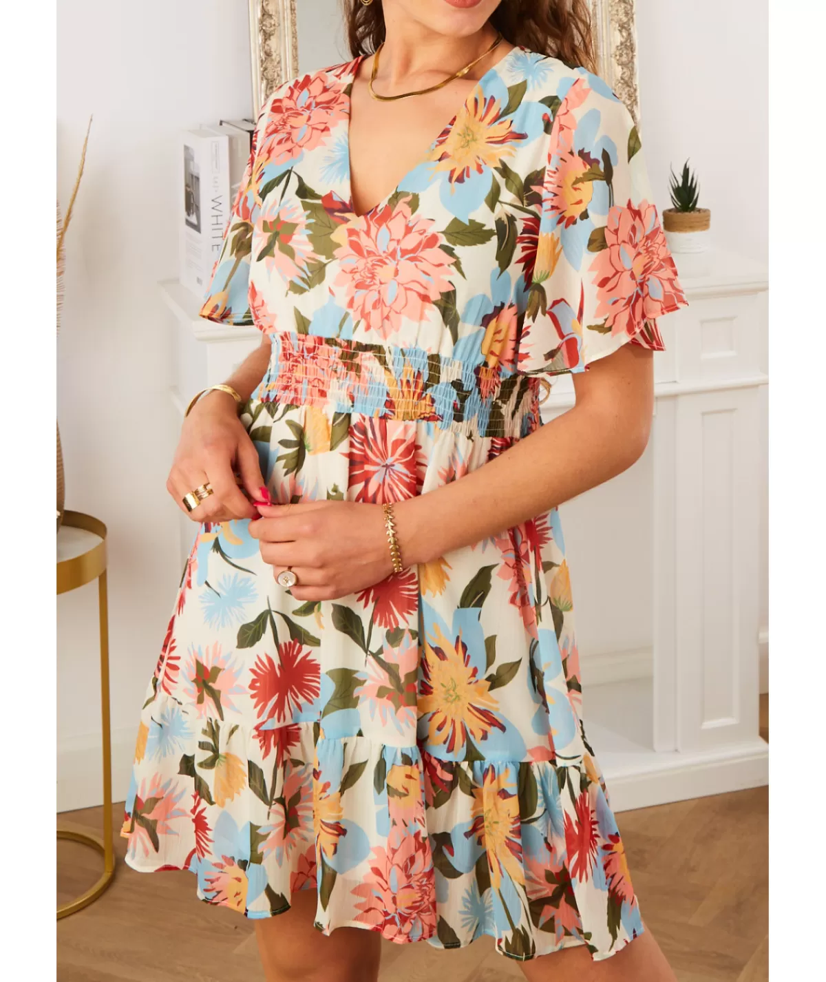 La boutique de Lilie Robes>ROBE MEGANE Blanc