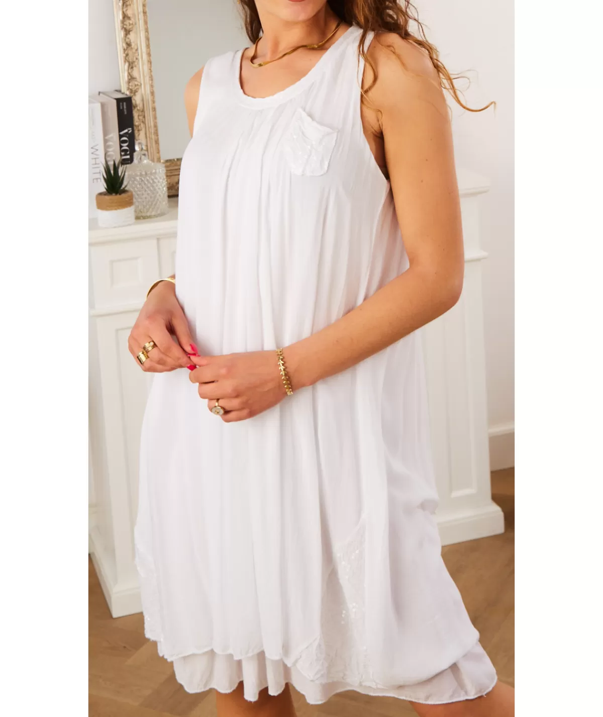 La boutique de Lilie Robes>ROBE MELANIE Blanc