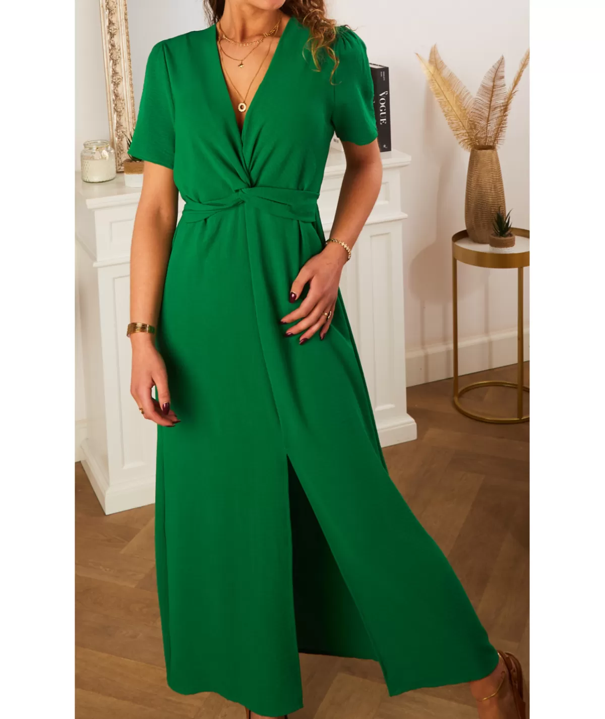 La boutique de Lilie Robes>ROBE MILA LONGUE Vert