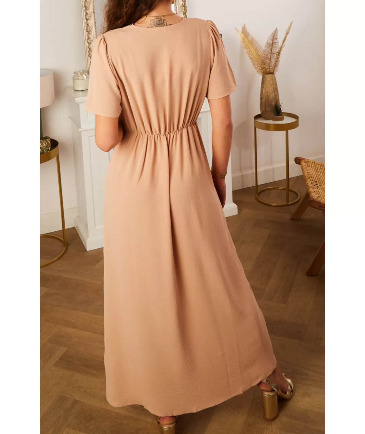 La boutique de Lilie Robes>ROBE MILA LONGUE Beige