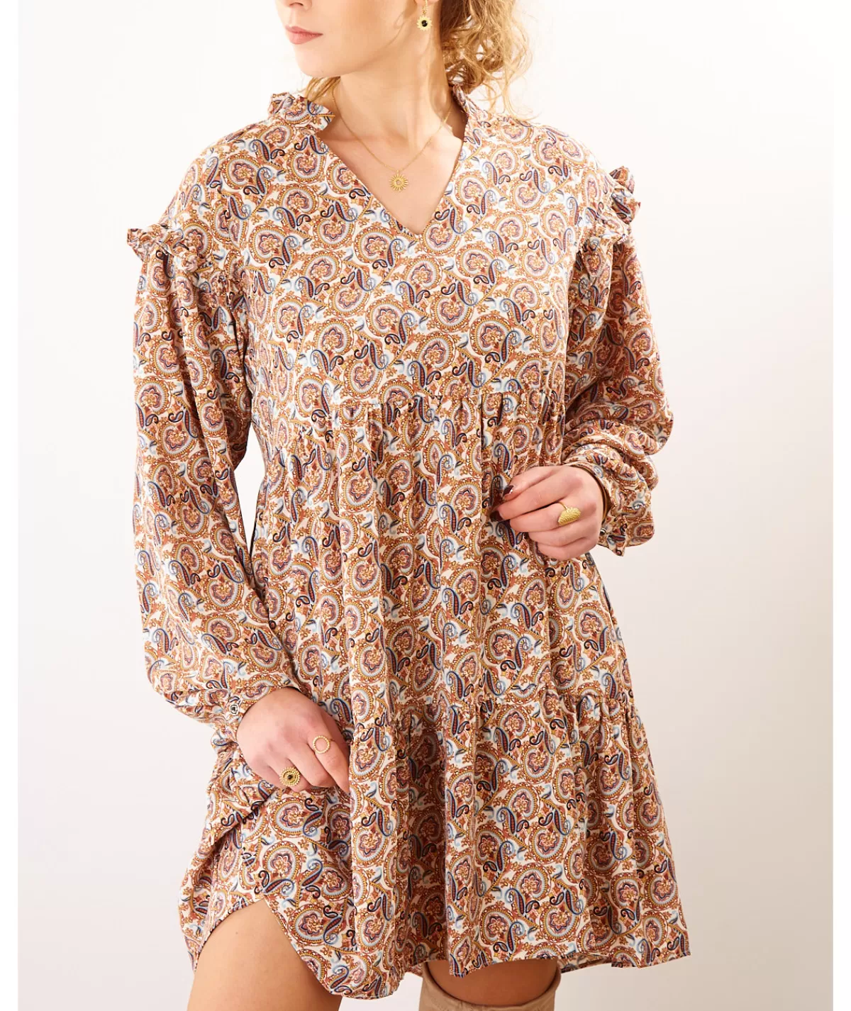 La boutique de Lilie Robes>ROBE MONICA Marron