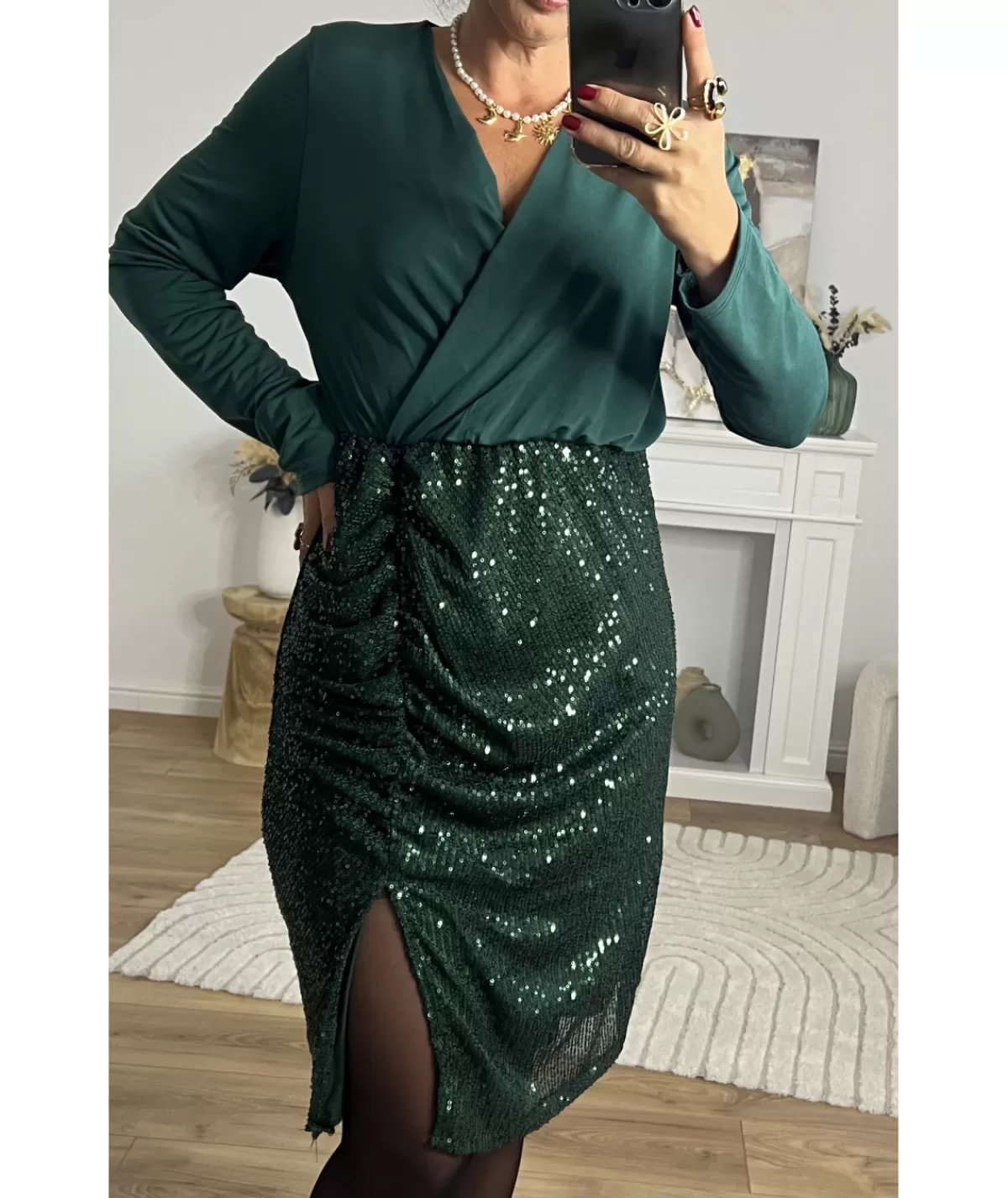 La boutique de Lilie Robes>ROBE MONIQUE Vert