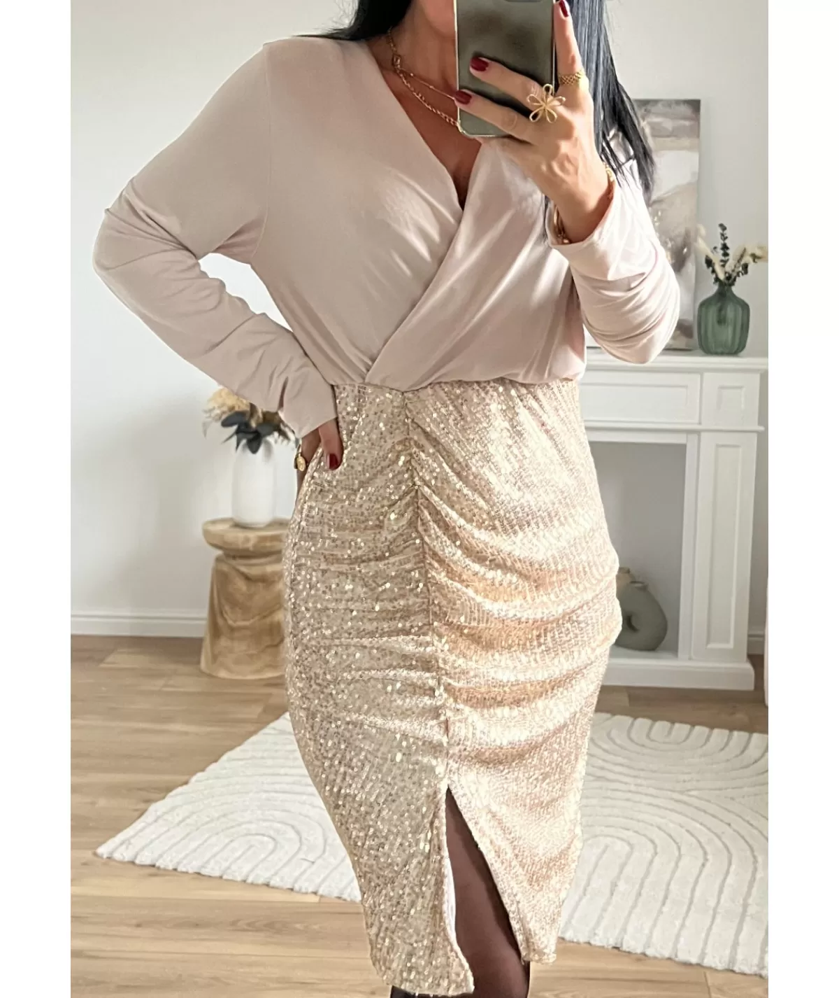 La boutique de Lilie Robes>ROBE MONIQUE Dore