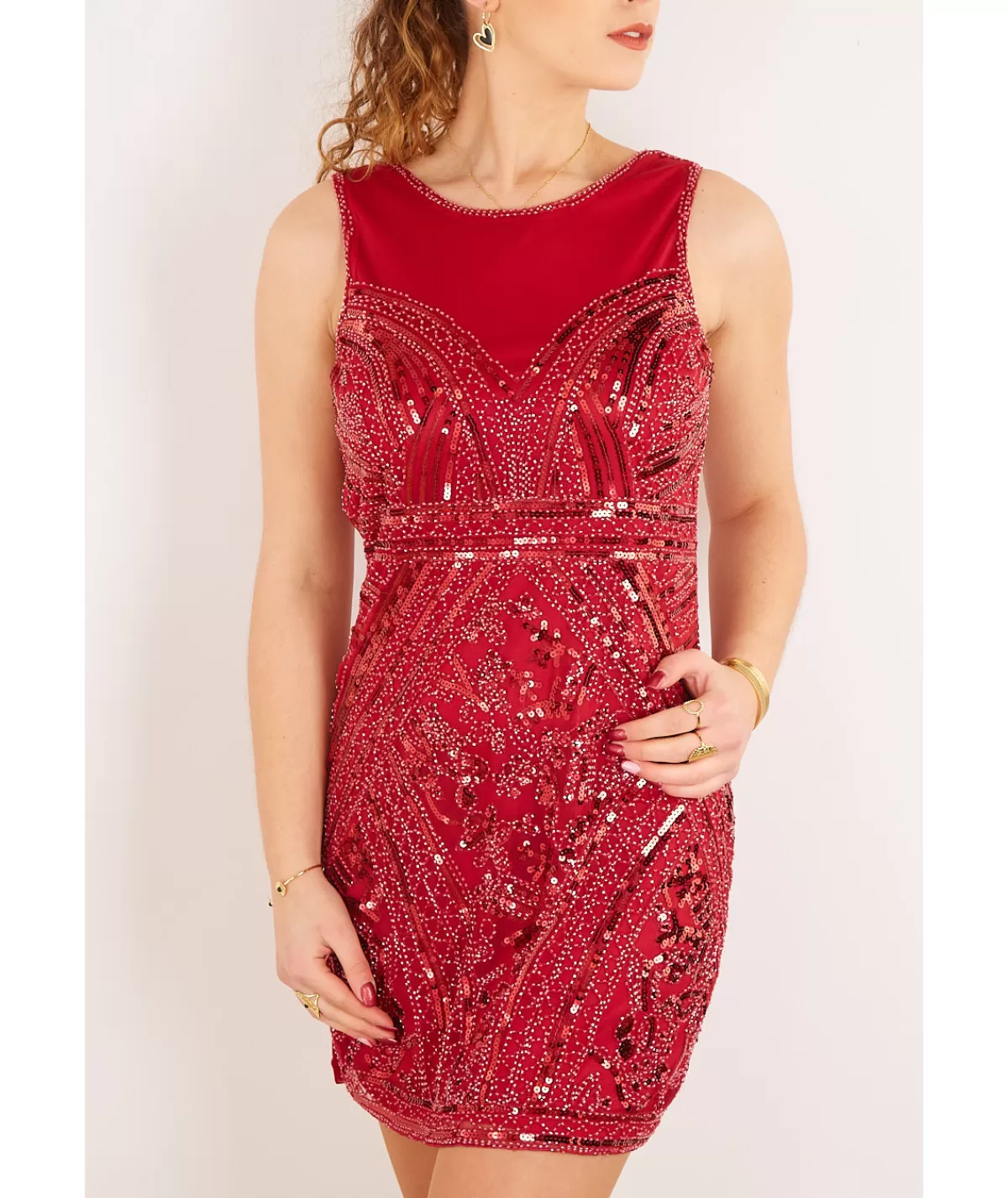La boutique de Lilie Robes>ROBE NADEGE Rouge