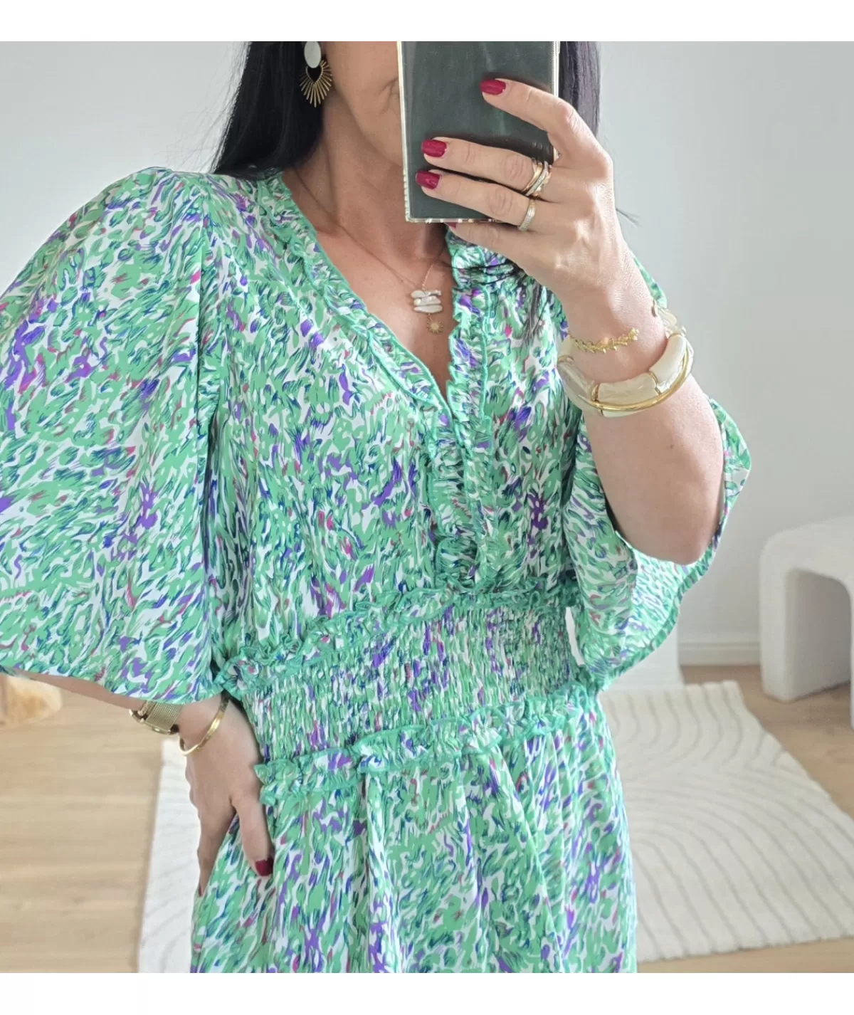 La boutique de Lilie Robes>ROBE OLGA Vert