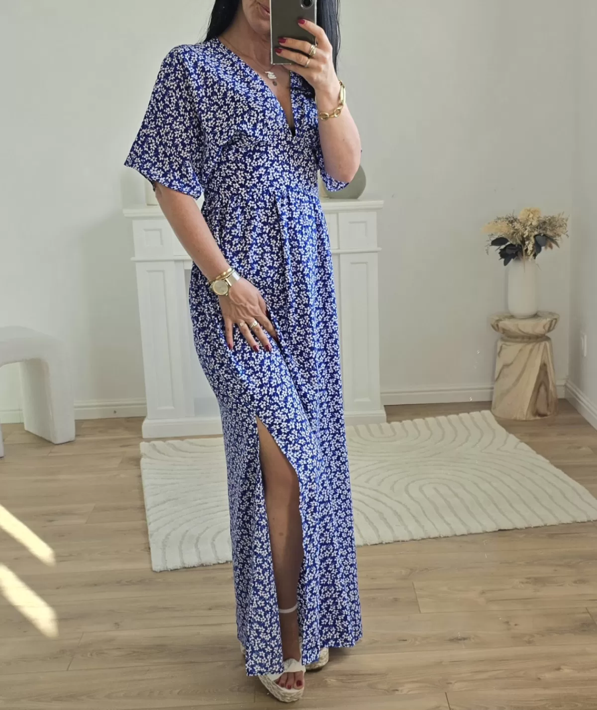 La boutique de Lilie Robes>ROBE PASCALINE LONGUE Bleu