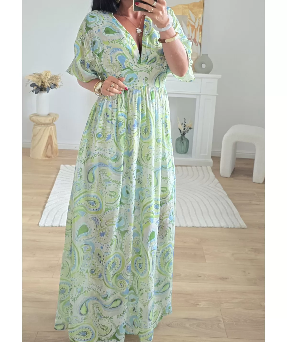 La boutique de Lilie Robes>ROBE PRESCILIA Vert