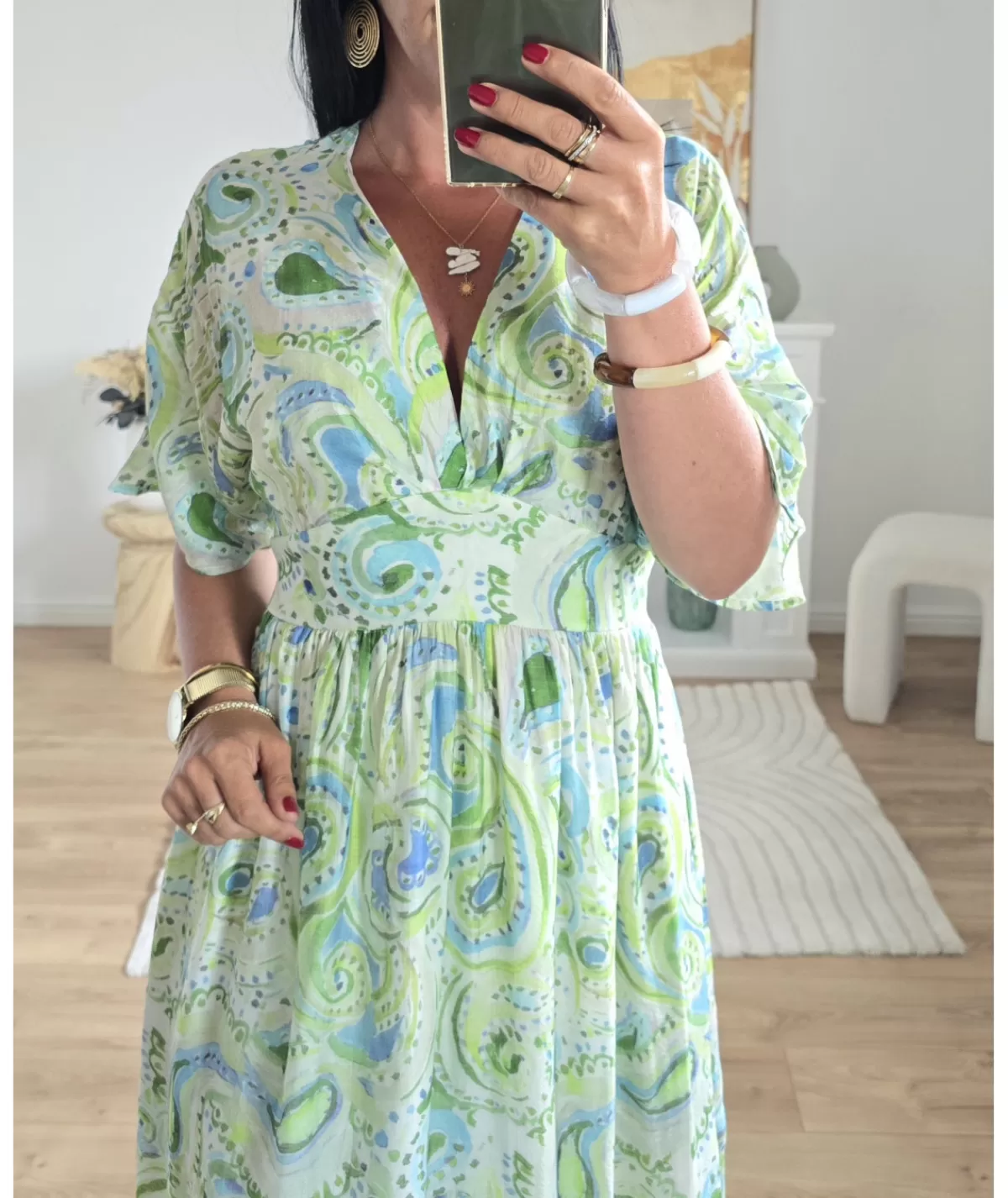 La boutique de Lilie Robes>ROBE PRESCILIA Vert