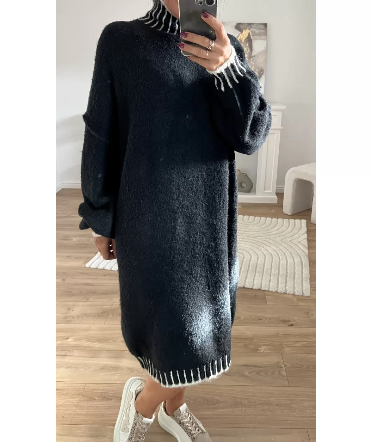 La boutique de Lilie Robes>ROBE PULL MIRABELLE Noir