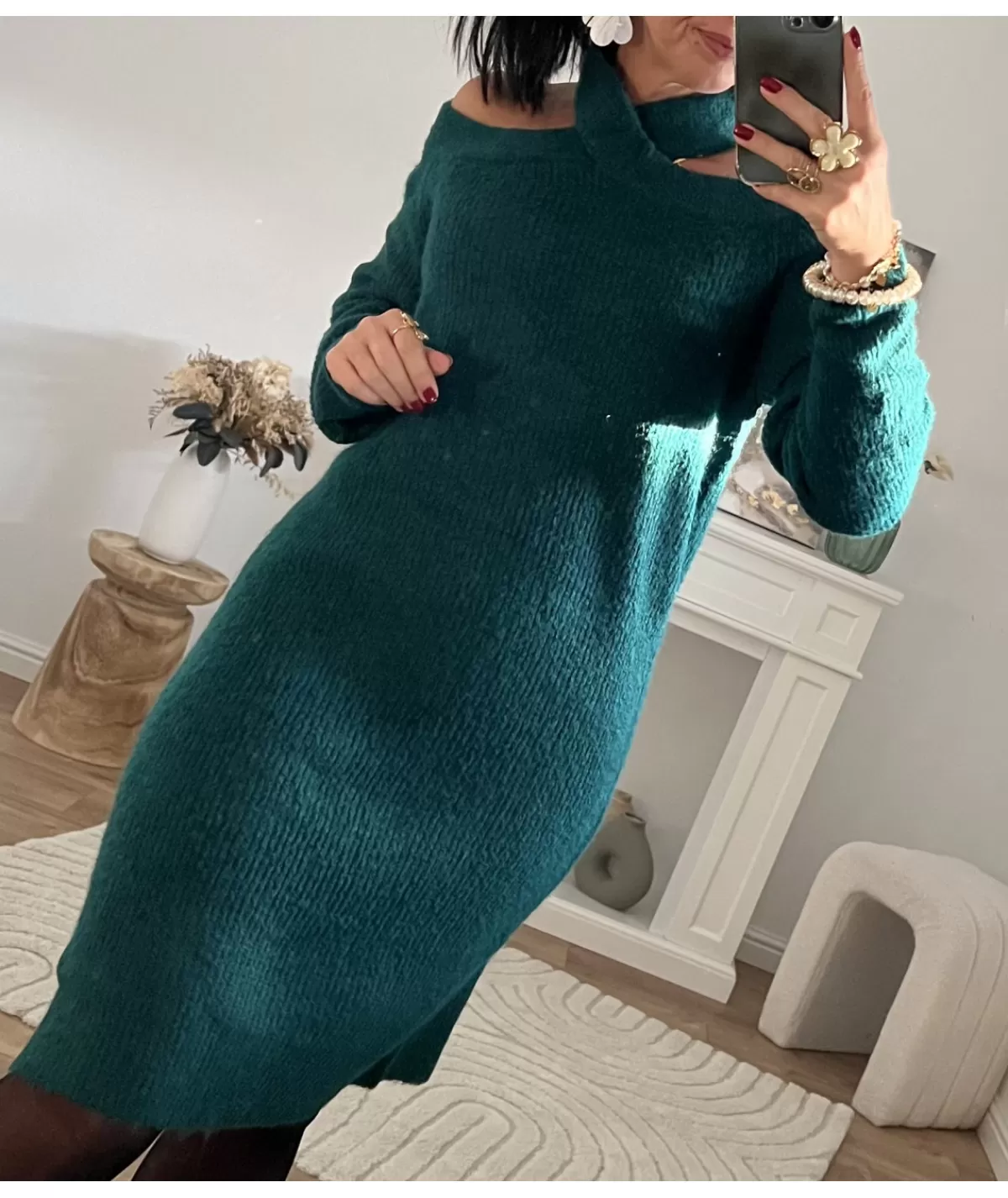 La boutique de Lilie Robes>ROBE PULL PRUNA Vertsapin