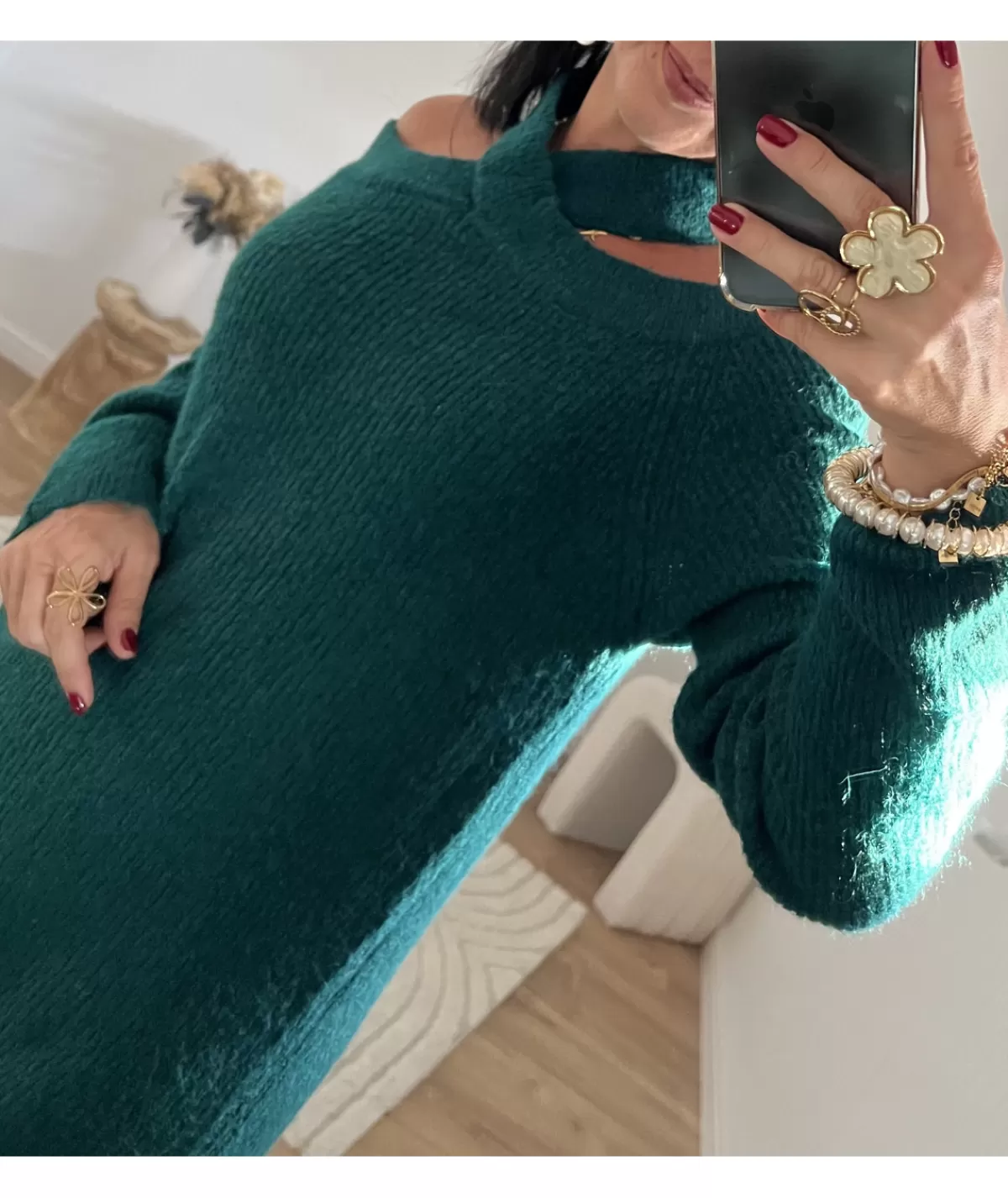 La boutique de Lilie Robes>ROBE PULL PRUNA Vertsapin