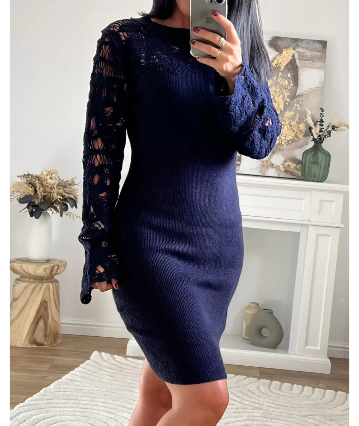 La boutique de Lilie Robes>ROBE PULL RAQUIEL Marine