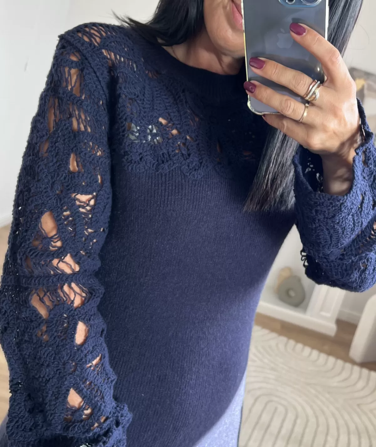 La boutique de Lilie Robes>ROBE PULL RAQUIEL Marine
