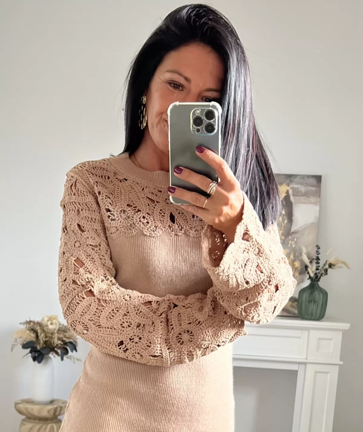 La boutique de Lilie Robes>ROBE PULL RAQUIEL Taupe