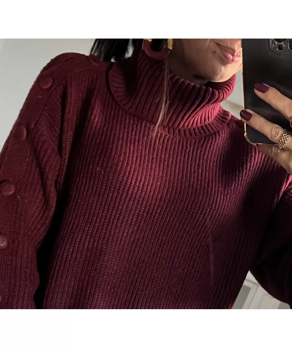 La boutique de Lilie Robes>ROBE PULL SALMA Bordeaux