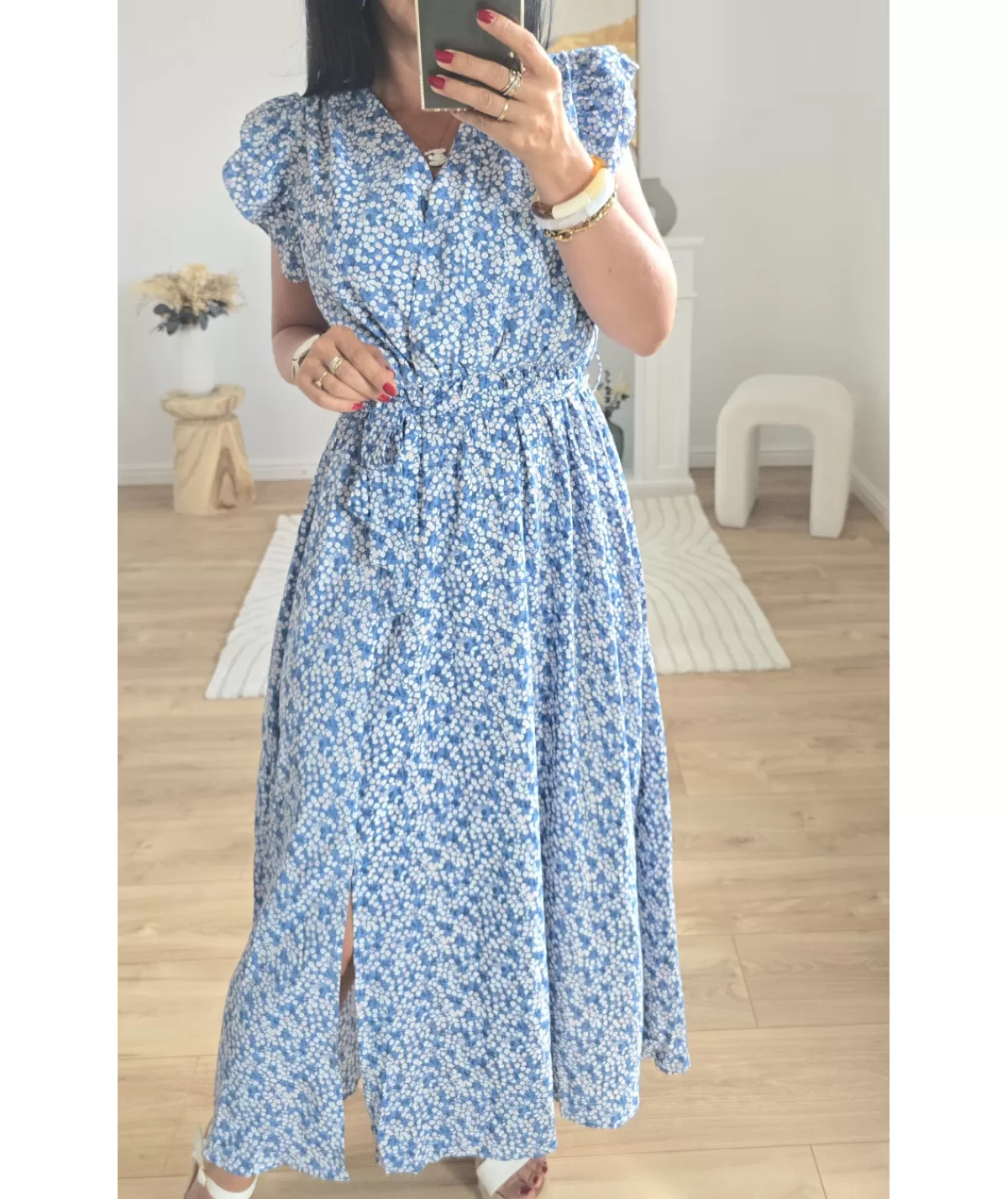 La boutique de Lilie Robes>ROBE ROMANE Bleu