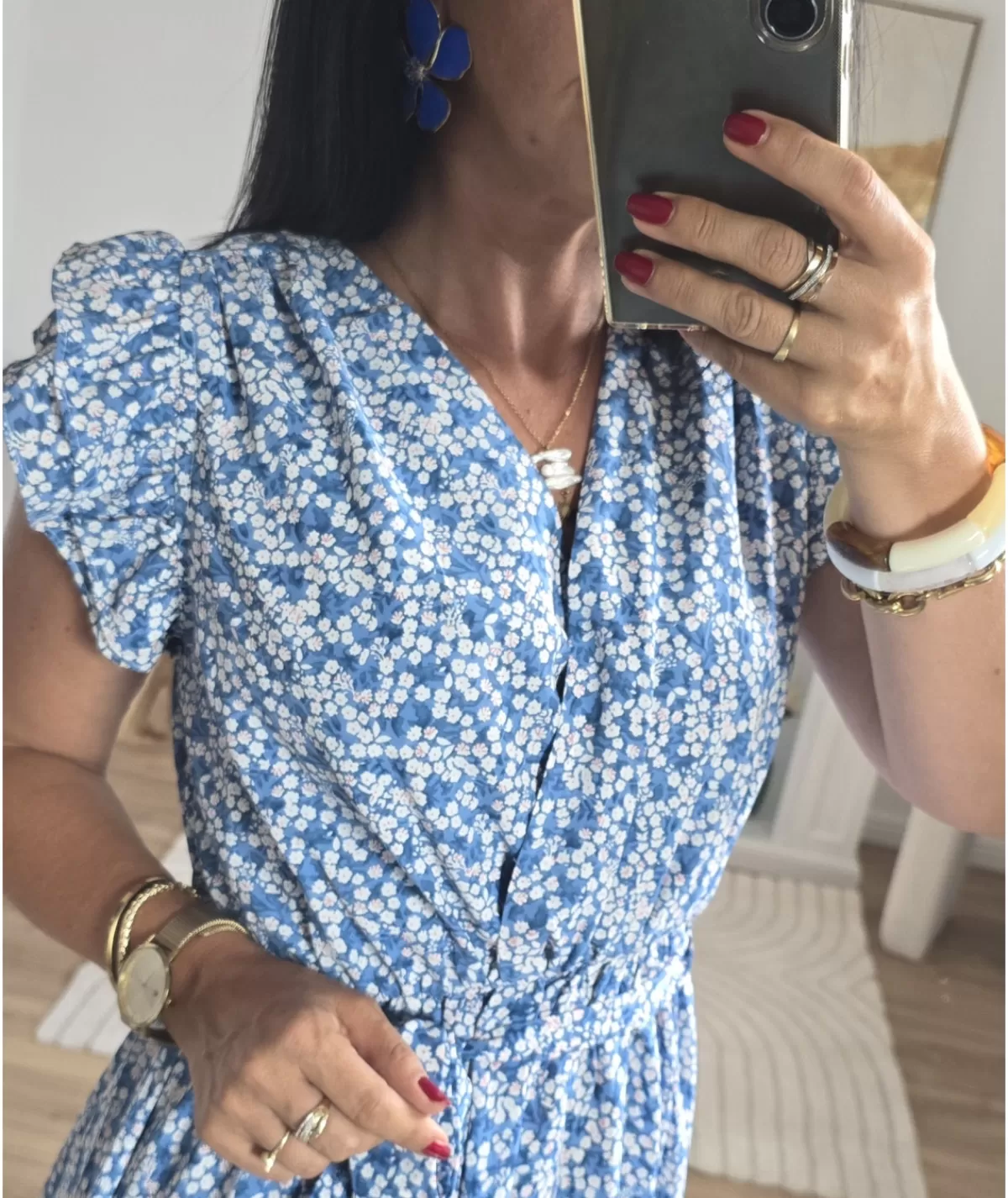 La boutique de Lilie Robes>ROBE ROMANE Bleu