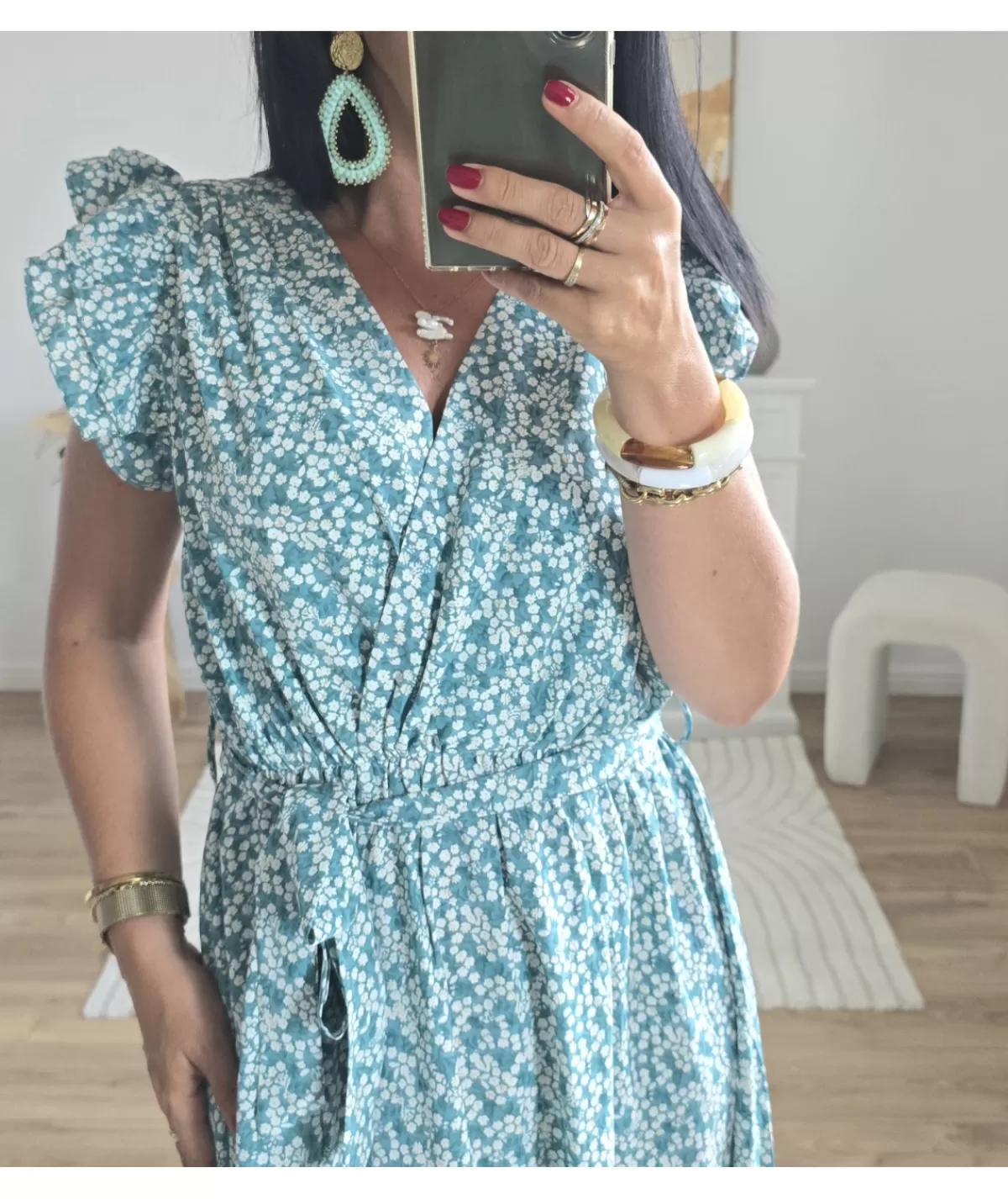 La boutique de Lilie Robes>ROBE ROMANE Vert