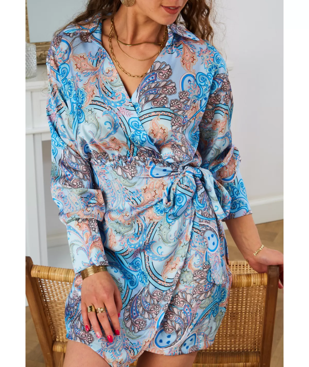 La boutique de Lilie Robes>ROBE ROSALIE Bleu