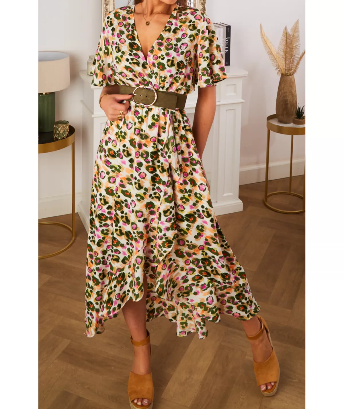 La boutique de Lilie Robes>ROBE SERENA LONGUE Kaki