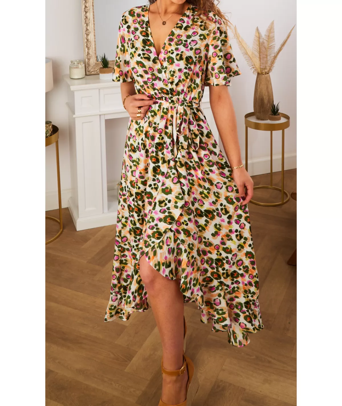 La boutique de Lilie Robes>ROBE SERENA LONGUE Kaki