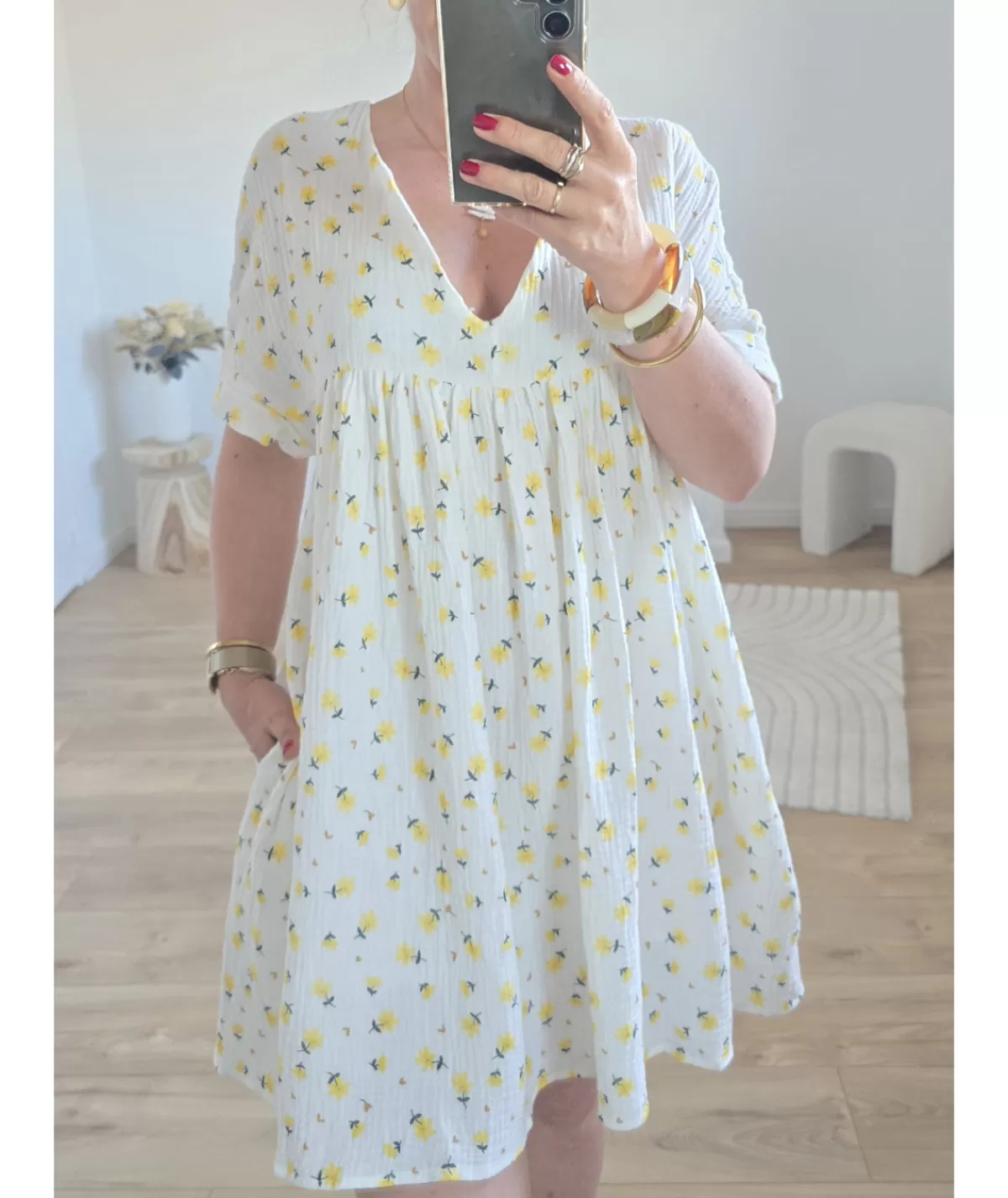 La boutique de Lilie Robes>ROBE SHORT HELOISE Blanc