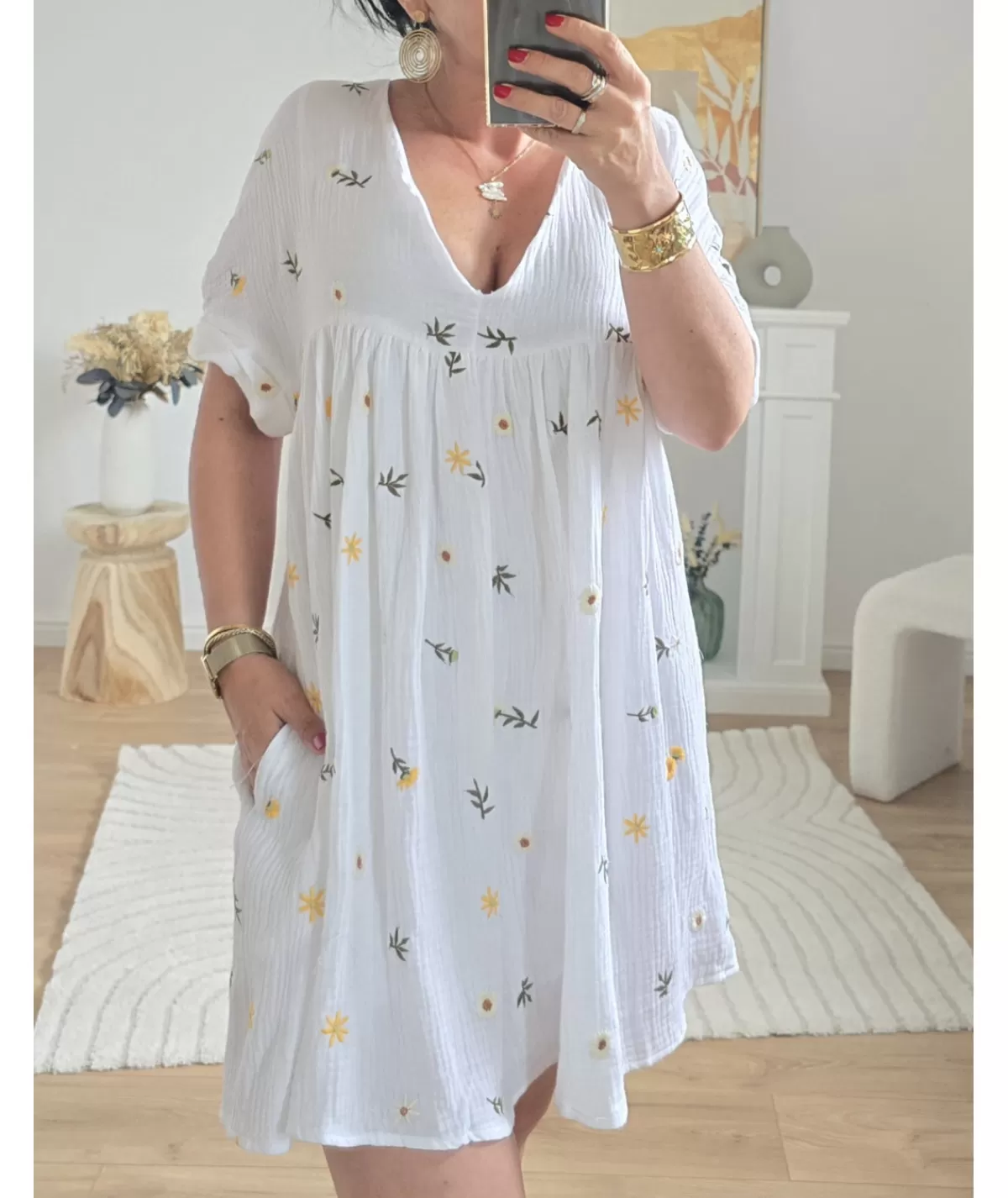 La boutique de Lilie Robes>ROBE SHORT MYREILLE Blanc
