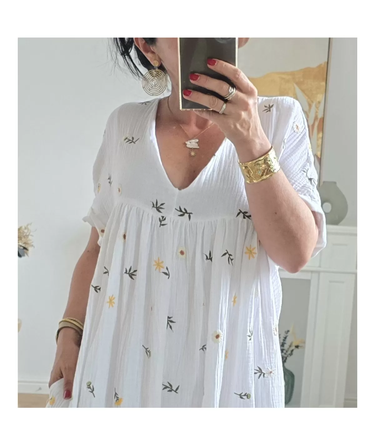 La boutique de Lilie Robes>ROBE SHORT MYREILLE Blanc